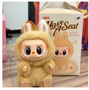 LABUBU Plush Toy,LABUBU Doll Set Vinyl Plush Hanging Card Blind Box Figures La bubu The Monsters Plush Toys for Modern Home Decor Collectible Toy